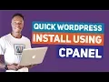 WordPress Tutorial How To Install WordPress on cPanel Using Softaculous Under 3mins