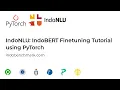 IndoNLU IndoBERT Finetuning using PyTorch Tutorial