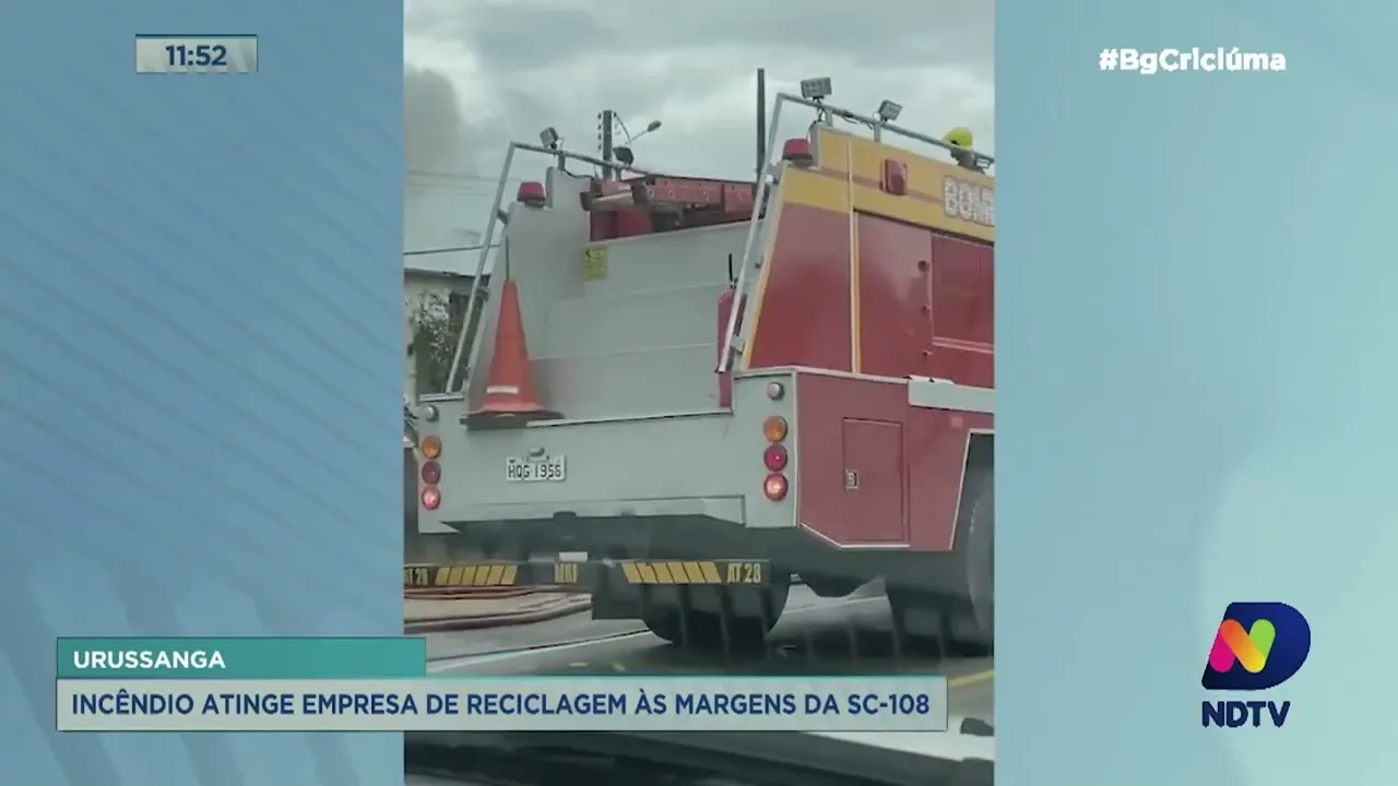 Incêndio atinge empresa de reciclagem em Urussanga