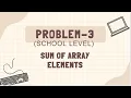 Sum of Array Elements GeeksforGeeks Problem Solving Solution DSAwithAyush