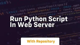 run python script in web server