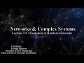 lecture 3 2 Evolution in Random Networks
