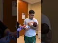 Newborn daughter gets her first shot Dad cries