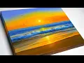Sunset Painting Sunset Beach Painting Sunset Reflection Painting