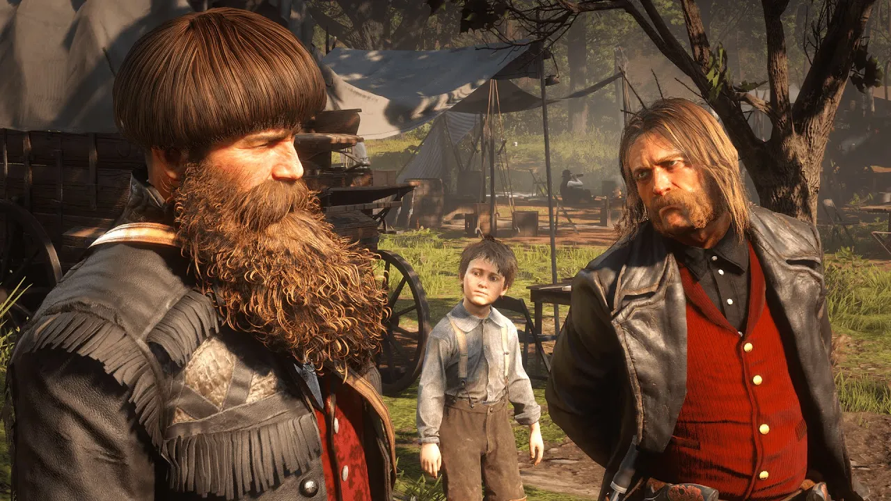 The gang's reaction to Arthur's long beard