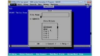 QBasic Tutorial 1 Getting Started Free Download QB64 Program 1 Hello World Download Link