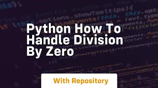 python how to handle division by zero