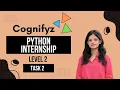 Solution for Python Programming Task 2 Level 2 Number Guesser Cognifyz Technologies