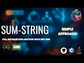 Sum string GfG POTD 08-06-2025 GfG Problem of the day GeeksforGeeks
