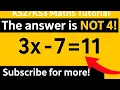 Algebra Tutorial Solve 3x - 7 11 Step-by-Step Equation