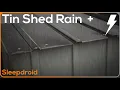 Lagu klinkt regen. Regen op een tinnen dak. klinkt regen voor het slapen. Regen op een metalen dak.