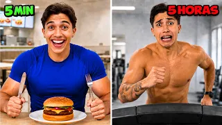 Eu só posso COMER de novo quando QUEIMAR o que COMI!