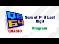 Sum of First Last Digit of Given Number in QBasic Make Easy