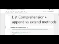 Python Class 29 Advanced List Comprehension Double Indexing List Methods Explained