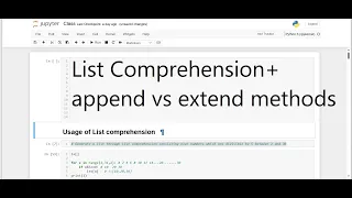 Python Class 29 Advanced List Comprehension Double Indexing List Methods Explained