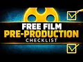 FREE Film Pre-Production Checklist - Planning A Film