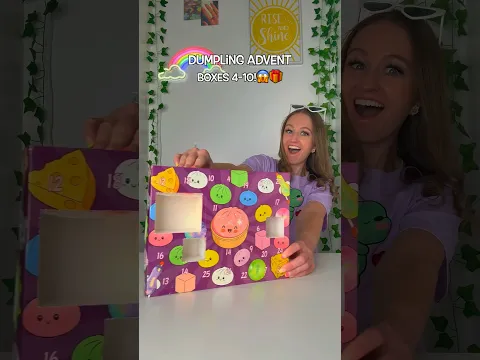 [ASMR] UNBOXING A *GIANT* DUMPLING ADVENT CALENDAR 2026!!😱✨⁉️ (BOXES 4-10!!🫢) #Shorts #dumplings