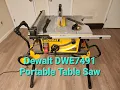Dewalt Portable Table Saw Walk through and Blade Change DWE7491