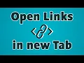How to open links in a new Tab - HTML Tutorial