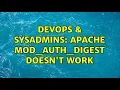 DevOps SysAdmins Apache mod - auth