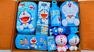 Unboxing Perfect Doraemon Stationery Pencil box Sharpener Coin Bank Pouch Geometry Key Chain