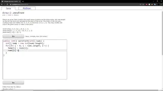Array-2 zeroFront Java Tutorial codingbat com