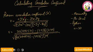 How to Calculate Pearson Correlation Coefficient Manually Ms Excel Python