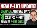 YES New 2023 P-EBT Update - 8 STATES APPROVED NEW SUMMER P-EBT SNAP EA FEBRUARY 2023