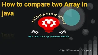 How to compare two Array in java