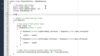 4 2 5 Code Demo PlayerControls Script