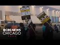 Amazon workers on strike at delivery facility in Skokie Illinois