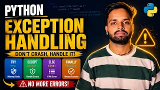 Python Exception Handling Complete Tutorial in Hindi try except else finally raise