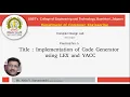 CDL PR5 Implementation of Code Generator