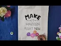 Fabric paint's on Canvas bag|Tote bag painting ideas|Felt cloth craft|customize handmade gift idea