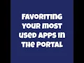 Favoriting Your Most Used Apps in the OneClay Portal