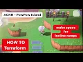 AC New Horizons - HOW TO TERRAFORM a cliff to place INCLINE RAMPS