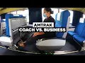 Amtrak Coach Class VS Business Class Seat