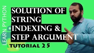 Python Tutorial String Indexing and Step Argument Exercise Solution HINDI