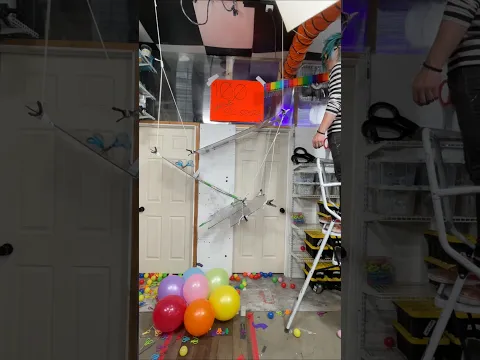 100 BIG SCISSORS VS BALLOONS!