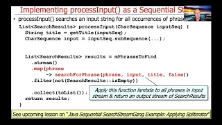 Implementing Java Sequential SearchStreamGang Hook Methods
