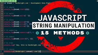 JavaScript Tutorial For Beginners 15 String Manipulation Methods