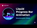 Liquid Progress Bar Animation with Neumorphic Glow HTML CSS JavaScript