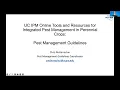 26th IPM Seminar UC IPM Online Tools Resources for IPM in Perennial Crops