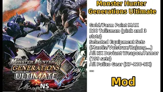 Monster Hunter Generations Ultimate Mod Cheat MHGU Save Modding Cheats Mods
