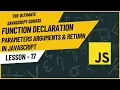 JavaScript Function Declaration Parameters Arguments JavaScript Tutorial