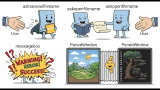 asksaveasfilename askopenfilename messagebox panedwindow widgets using python tkinter