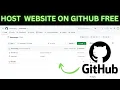 How to Host a Website on GitHub for FREE Host website on Github in Hindi github tutorial