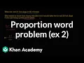 Proportion word problem example 2 7th grade Khan Academy