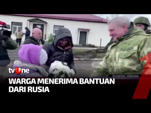 Menangis Haru, Masyarakat Donetsk Terima Bantuan dari Rusia