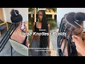 LARGE KNOTLESS BRAIDS DETAILED TUTORIAL PARTING MOLDING BRAIDING TIPS TRICKS
